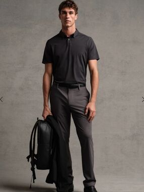 Rhone Commuter Polo Shirt-Black